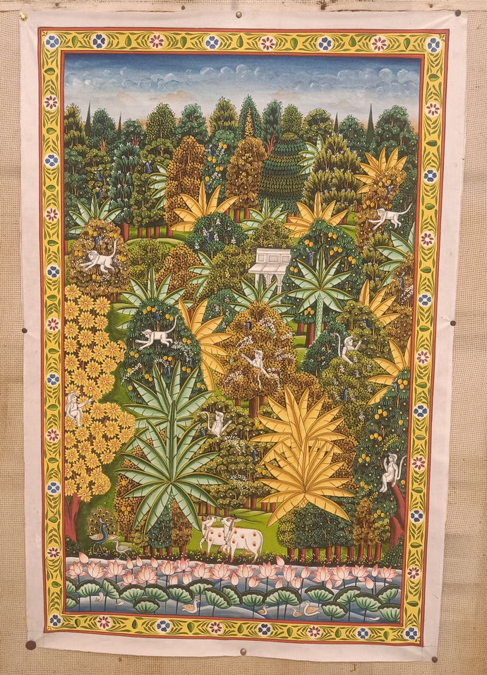 Large Jungle scene pichwai Painting