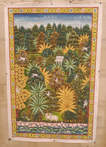 Original Pichwai Painting Jungle scene