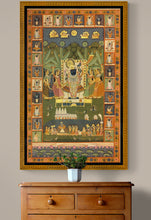 Load image into Gallery viewer, Large Shreenathji Original Antique Golden Pichwai Painting Wall Decor
