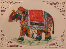 Load image into Gallery viewer, Hand Painted Elephant Pair Animal Miniature Painting India Art WildLife - ArtUdaipur
