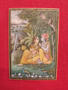 Buy An Original Krishna Radha Indian Miniature Painting For Collection - ArtUdaipur